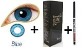 Coloured Contact Lenses with 120ml Solution and Case - Blue (3 Months)