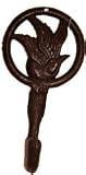 Brown Cast Iron Long Tailed Bird Coat Hook