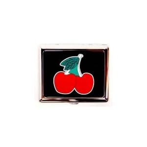Outer Rebel Fashion Flasks and Smoking Accessories- Cherries Stainless Steel Cigarette ID Case...