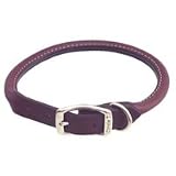 Circle T Rolled Leather Collar in Mahogany