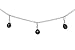 5 Carat Briolette Black Diamond 14K White Gold Necklace