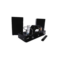 Fatman iTube ValveDock Carbon Edition Audiosystem (R�hrenverst�rker, Dock, Lautsprecherpaar) f�r Apple iPod schwarz