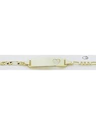 14kt Yellow Gold 6" Baby & Child ID Bracelet - BID25-6
