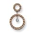 14k White Gold White and Champagne Diamond Pendant