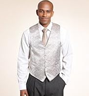 5 Button Paisley Print Wedding Waistcoat