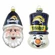 BUFFALO SABRES (2 Pack) Santa & Snowman CHRISTMAS ORNAMENT BOXED SET