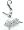 Ballerina, 14K White Gold Diamond Charm