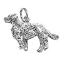 Dog, Golden Retriever Charm - Sterling Silver
