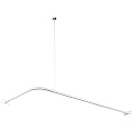 Chrome Corner Shower Rod With Support