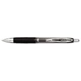 uni-ball Signo Gel 207 Retractable Roller Ball Pen, Medium Point, Translucent Barrel, Black Ink, 12-Pack (33950)