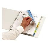 Wilson Jones 55565 View-Tab Transparent Index Dividers, 5 Square Tabs, Multicolor, 5 Sets/Box