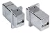 USB A-A Coupler, Shielded, Color: Metallic
