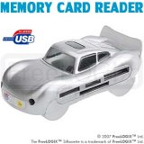FreeLogix - Sports Car Shape Memory Card Reader - Silver (M2, SD, CF, XD, MS, T-Flash, Micro SD, Compact Flash)