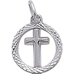 cross in circle charm