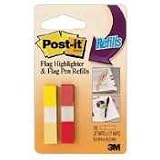 MMM689RFRY - Flags, Refill, 1 Pad/50 Red, 1 Pad/50 Yellow, 1-1/2x1/2