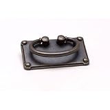 1 1/2'' CTC Mission Style Pull - Rustic Brass