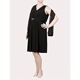 Motherhood Maternity: Plus Size Sleeveless Stitch Detail Maternity Dress