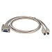 White MIDI Cable with DB-9 Female to 2x Mini-DIN 8 Connectors