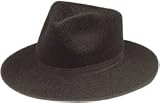 Adult Black Felt Fedora Costume Hat (Size: Medium)