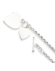 Sterling Silver Heart Necklace QG1441-18"