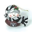 Oakland Raiders 2.75" Musical Light Up Snowman Christmas Ornament - NFL Football