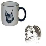 Australian Shepherd Country Mug, Porcelain by Rosalinde (12 oz.)