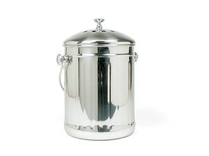RSVP International Stainless Steel Compost Pail 11x7.25-in.