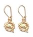 Miami Dolphins Team Logo Earrings In 14kt Gold