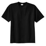 NEW Port & Company - 100% Cotton Essential T-Shirt Black-6XL