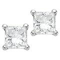 14kt. White Gold, 3/4 ct. tw. Diamond Solitaire Earrings