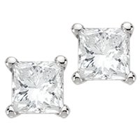 14kt. White Gold, 1/2 ct. tw. Diamond Solitaire Earrings