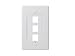 3PORT White Single Gang Faceplate