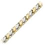 14kt. Two-Tone Gold, 7 1/4" Graduated Stampato Fashion Bracelet
