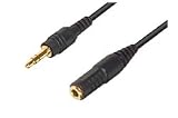 Stereo Cable, Male / Female, 3.0 ft
