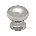 Large Satin Nickel Egg Drawer Knobs - Set of 8