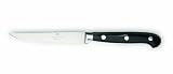 Consigli Smooth Tip 6-Piece Buffalo Horn Handle Steak Knife with Leather Case, 4-1/3-Inch Blade