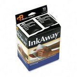 Ink Away Hand Cleaning Pads, Cloth, White, 72/Box