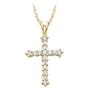 10kt. Gold, 1/2 ct. tw. Diamond Cross Pendant