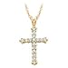 10kt. Gold, 1/2 ct. tw. Diamond Cross Pendant