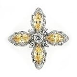  : CHAMPAGNE COLOR MARQUISE CROSS RING