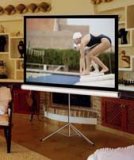 Elite Screens 92" Diagonal Tripod Portable Screen- Black(T92UWH)