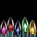 Novelty Lights 25 Pack C9 Twinkle Outdoor Christmas Replacement Bulbs, Multi, E17/C9 Intermediate Base, 7 Watt…