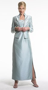 CACHET TWO-PIECE BEADED JACKET DRESS