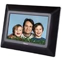 Impecca DFM-720 7" 3-in-1 Digital Photo Frame with 16:9 Aspect Ratio, Built in Speakers, Black