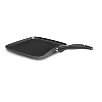 T-fal A8571364 Specialty Nonstick Dishwasher Safe 10.25-Inch Grilled Cheese Griddle Cookware, Black