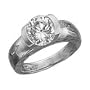 14K white gold 2.0ct round channel set ring