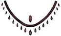 Jeweled Necklace Body Stencil