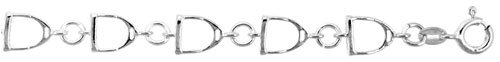 7 Sterling Silver Italian Stirrup Bracelet 5/16 (8mm) wide, nickel free