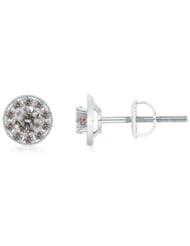0.75 ct Solitaire Diamond Stud Earrings in Platinum