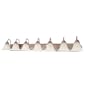 Nuvo Lighting 60/3213 Ballerina 7-Light 48-inch Vanity with Alabaster Glass Shade, Brushed Nickel